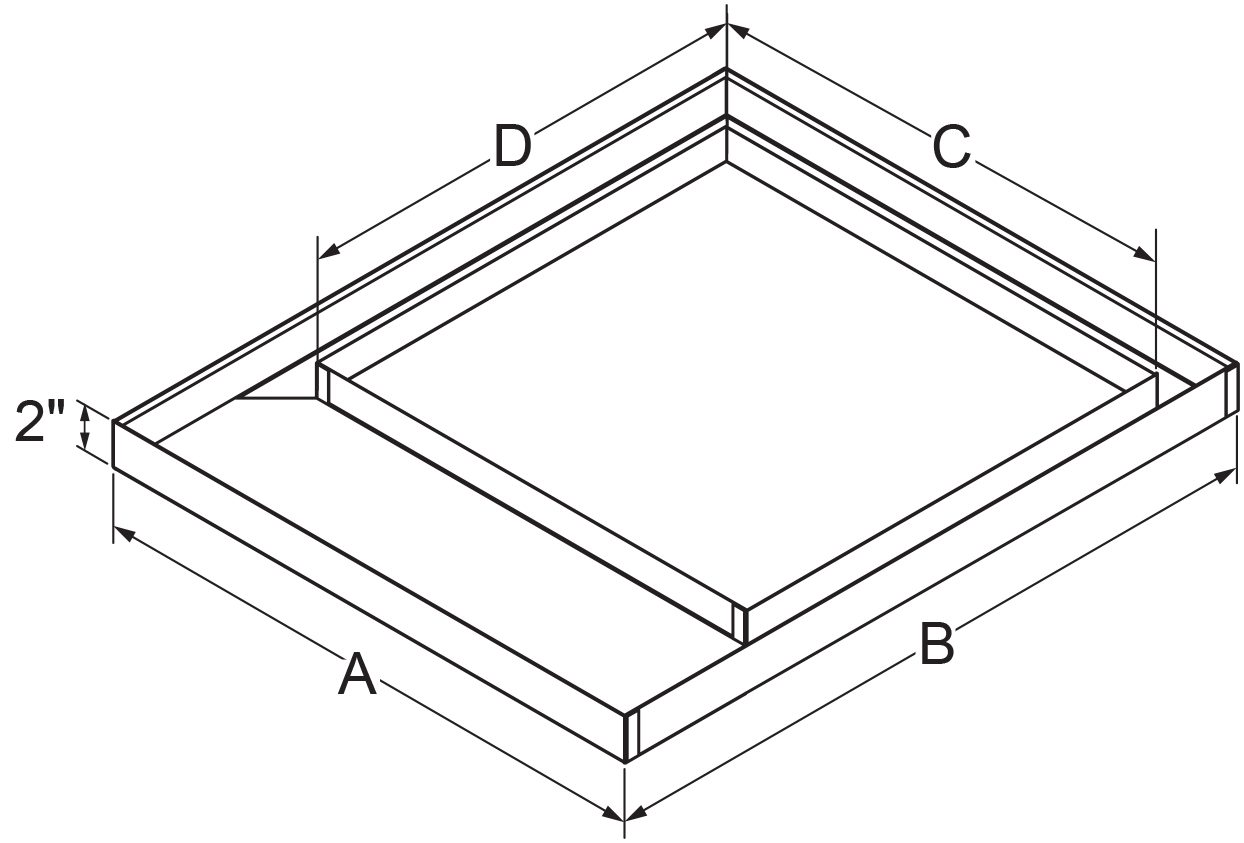 A4 - Drain Pan with Opening drawing